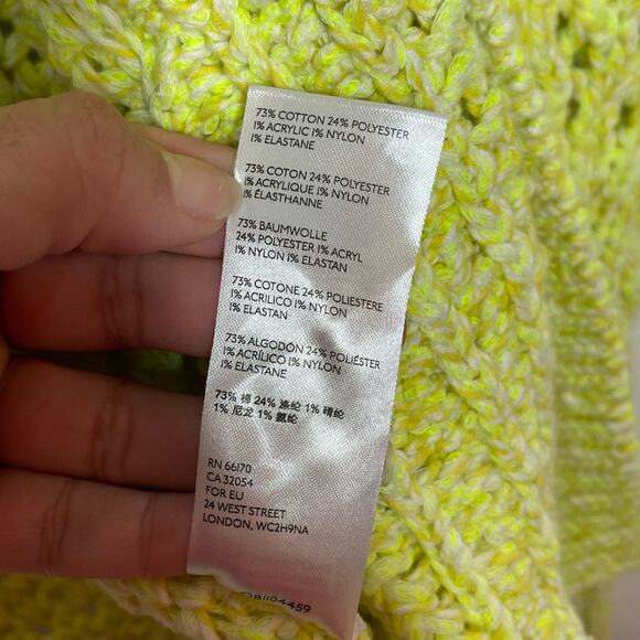 NEW Anthropologie Serenity Open Cardigan Lime Yellow Women’s Size XS/S - Picture 11 of 11